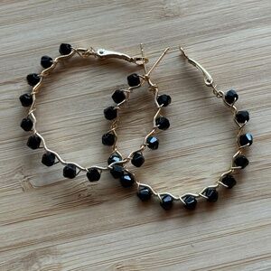 Beaded hoop earrings